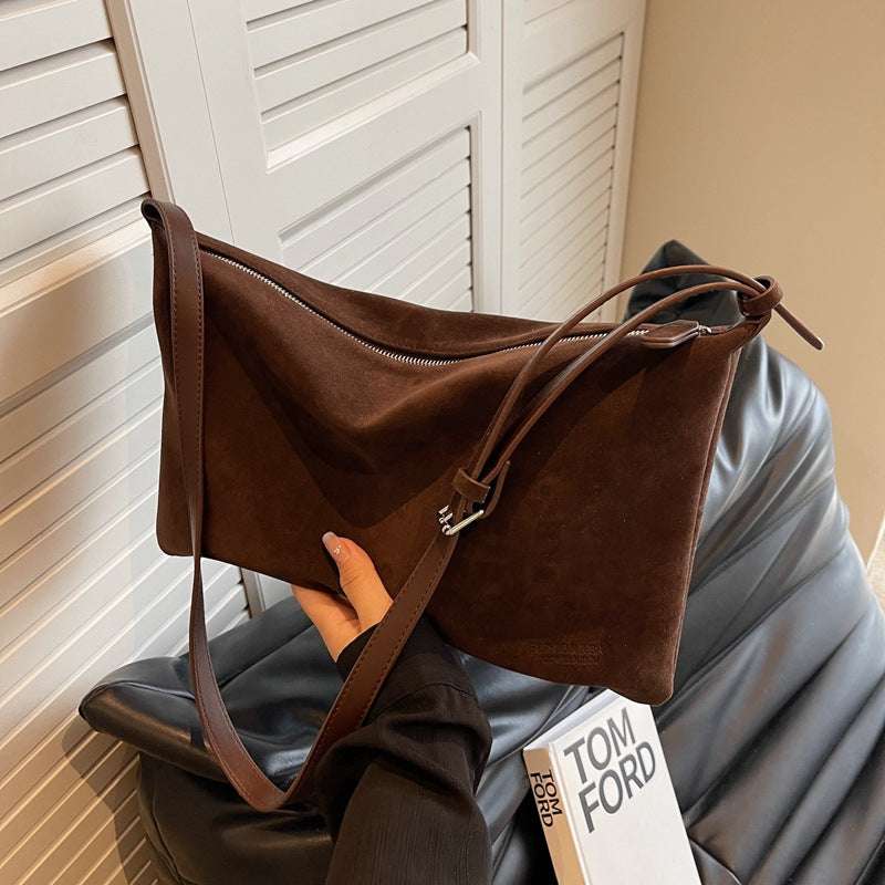 Sac de niche en daim vintage pour femme