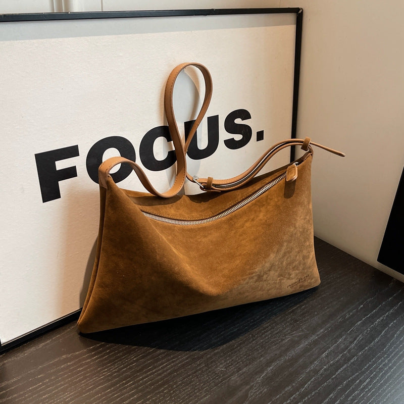 Sac de niche en daim vintage pour femme