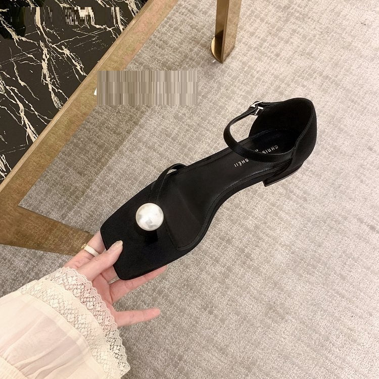 Nouveau sandale Style féerique bout carré