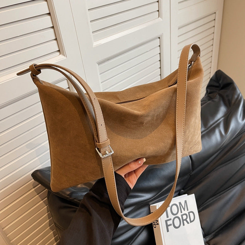 Sac de niche en daim vintage pour femme