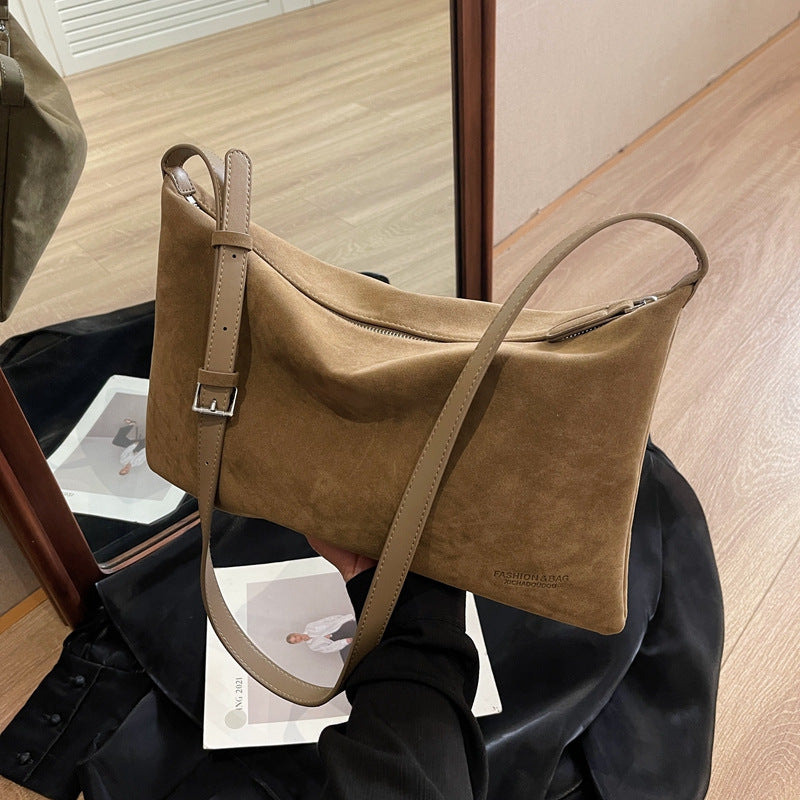 Sac de niche en daim vintage pour femme