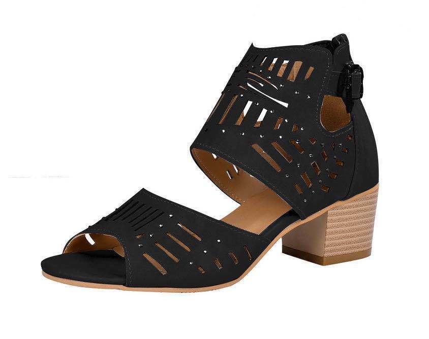 Sandales à Talon épais creusé