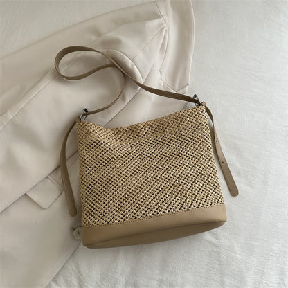 Sac de plage d'été en paille tressée