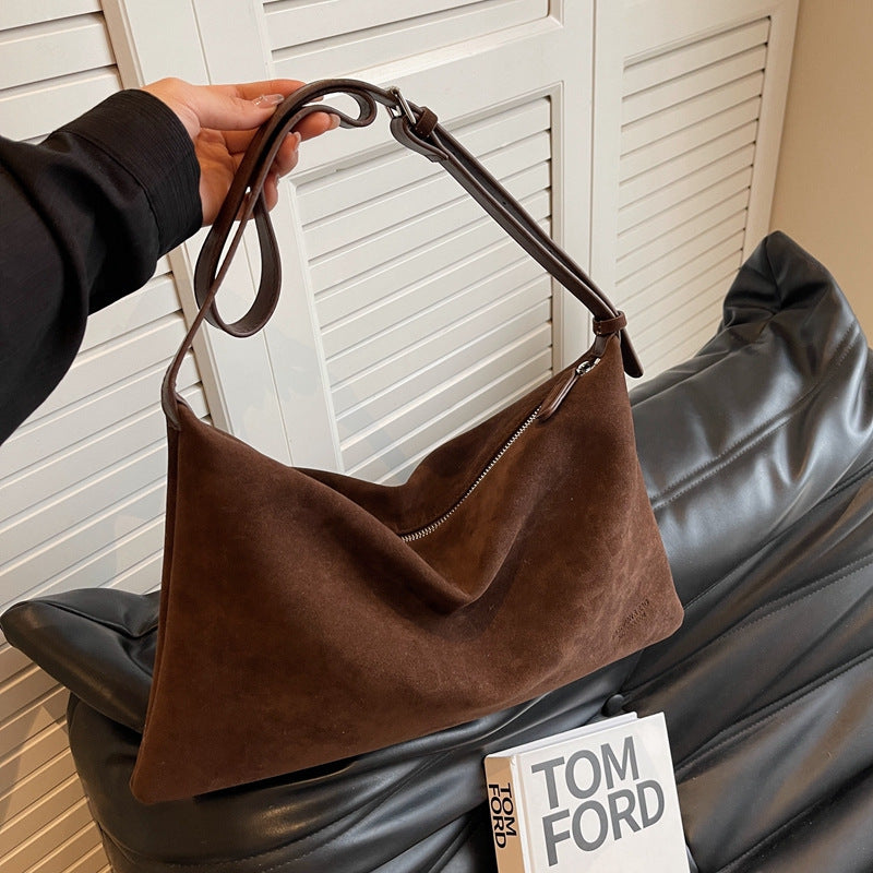 Sac de niche en daim vintage pour femme