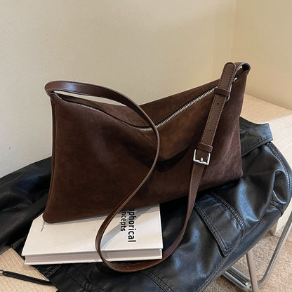 Sac de niche en daim vintage pour femme